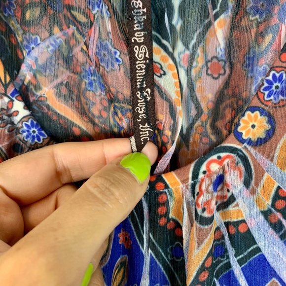 MUSHKA BY SIENNA ROSE Colorful Boho Graphic Sleeveless Tunic Sz S - Picture 4 of 8